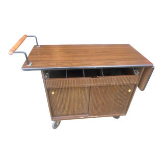 Mid-Century Aris Mfg. Rolling Bar Cart For Sale