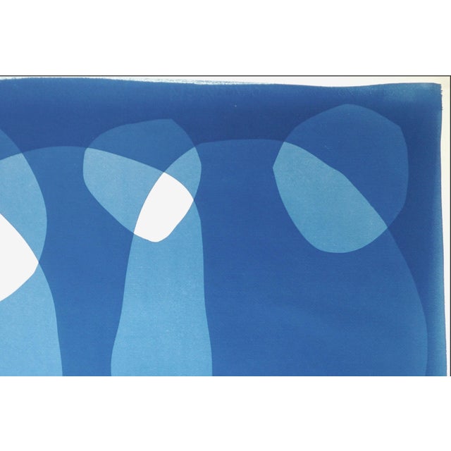 Contemporary 2026, Organic Minimalist, Modern Printmaking, Under the Abyss, Handmade Cyanotype Monotype on Watercolor Paper by Kind of Cyan For Sale - Image 3 of 8