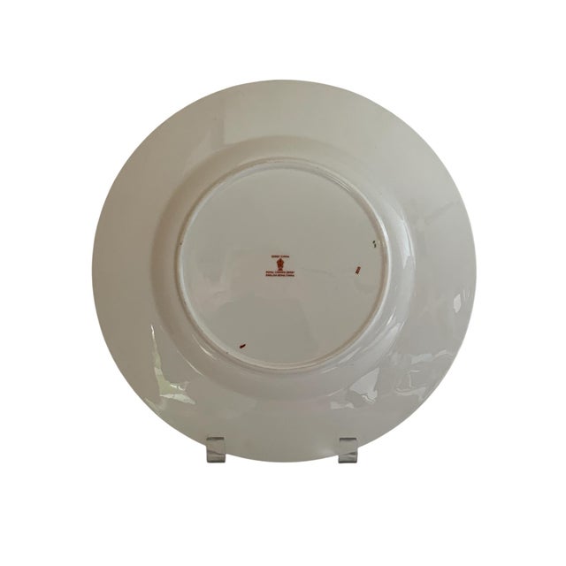 Traditional Vintage Royal Crown Derby Traditional Imari Bone China Large Dinner Plate Pattern 2451 Made in England 1974 For Sale - Image 3 of 3