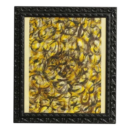 Abstract Painting, Oil on Canvas, Framed For Sale