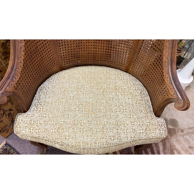 Mid Century Hendrix Allardyce Key West Caned Bergere Chair For Sale In New York - Image 6 of 10