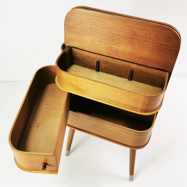 Mid-Century Teak Sewing Organizer, 1960s For Sale - Image 9 of 15