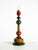 Beautiful, large 1980s table lamp made of colorfully stained pine wood. Features a fantastic, quintessential 1980s...