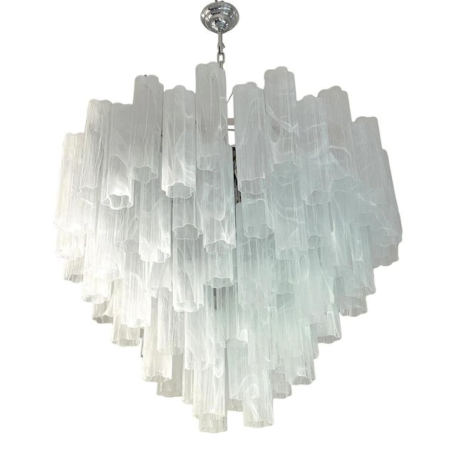 White White Alabastro Tronchi Murano Glass Chandelier by Simoeng For Sale - Image 8 of 8