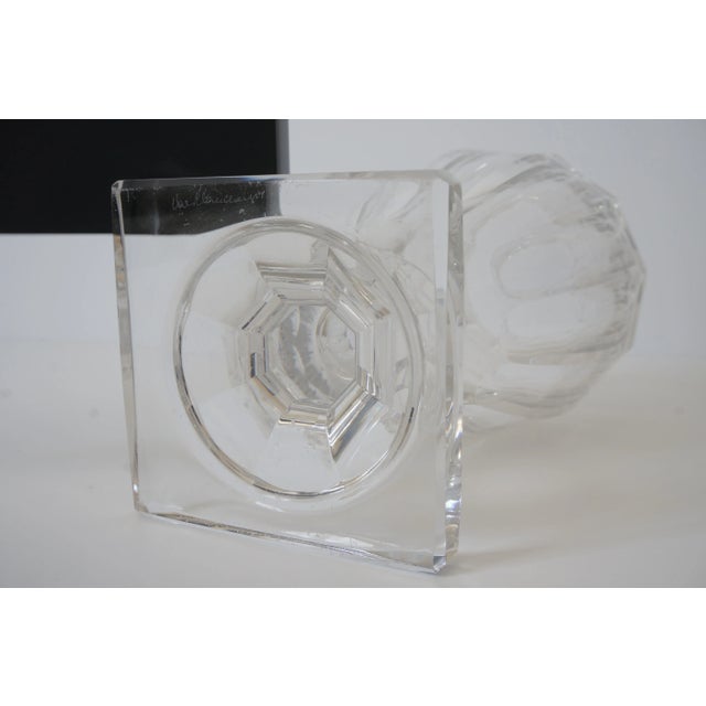 Glass 12"h Urn Vase 1940s Baccarat Style For Sale - Image 7 of 10