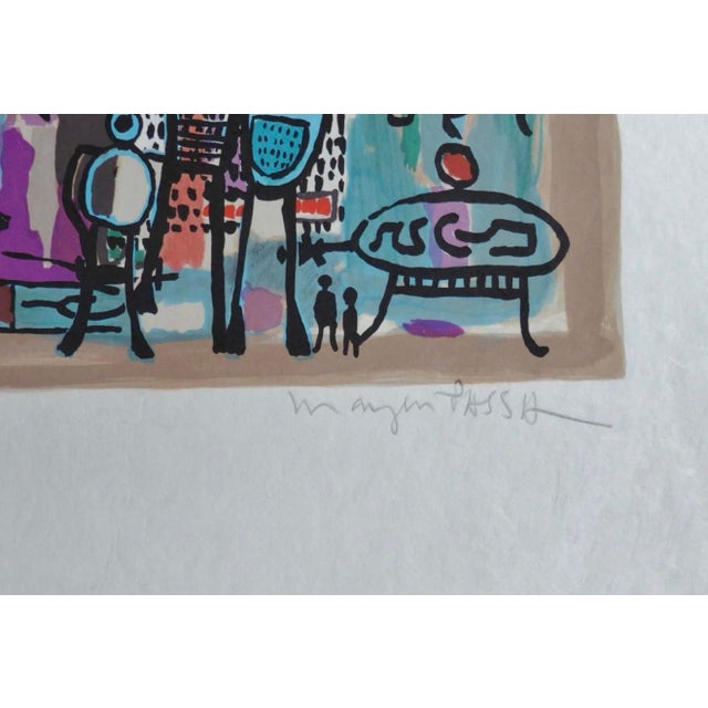 A panoramic color lithograph by Mayeu Passa (1921–1991), the self-taught French artist from Provence whose career was...