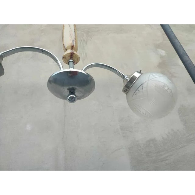 Art Deco Double Hanging Light, 1920s For Sale - Image 3 of 7