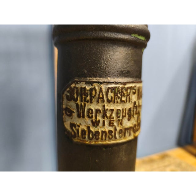 Glass Top Table with Cast Iron Industrial Iron Machine Legs, 2010s, Set of 3 For Sale - Image 10 of 18