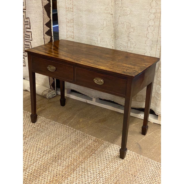 Circa 1820 English 2 Drawer Table For Sale - Image 6 of 13