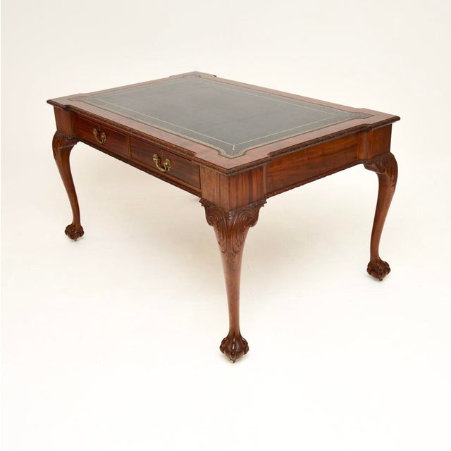 Antique Chippendale Revival Desk from Gillows, 1890s For Sale - Image 4 of 16