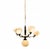 Art Deco Chandelier, Poland, 1950s, in Worn conditions. Designed 1950 to 1959 European Plug (up to 250V).The wiring of...