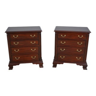 Pair Henkel Harris Model 116 Mahogany Nightstands For Sale