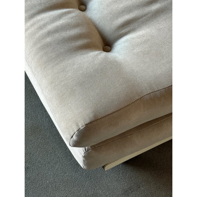 Mid-Century Modern 1960s Amanta Modular Sofa by Mario Bellini, B&b Italia, Sand Velvet For Sale - Image 3 of 10