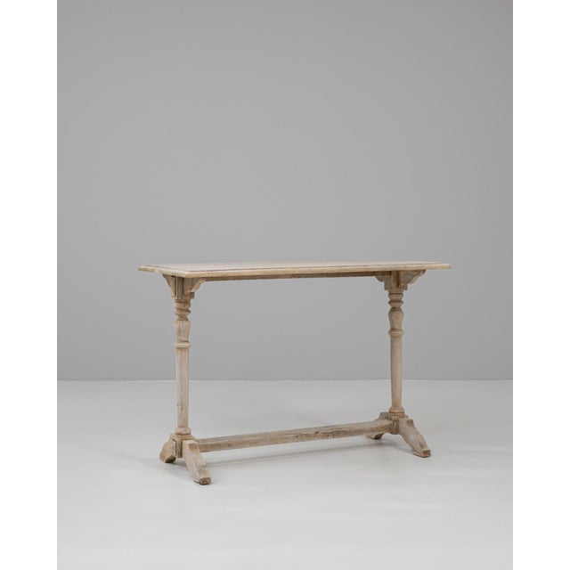 Rustic 20th Century French Oak Console Table For Sale - Image 3 of 18