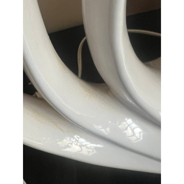 Ceramic Vintage Mid-Century Modern Art Deco Porcelain Lamps - a Pair For Sale - Image 7 of 9