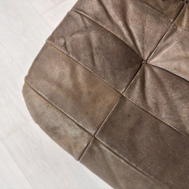 1970s De Sede Style Patchwork Leather Three-Piece Modular Sofa For Sale - Image 13 of 17