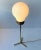 Gold Modern Scandinavian Brass and Opaline Tripod Table Lamp, 1960s For Sale - Image 8 of 10