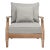 Martinique Wood Patio Armchair - Natural/Grey For Sale