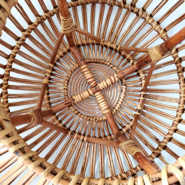 Ottoman by Franco Albini Wicker Pencil Reed Pouf 1960s Italy For Sale In Miami - Image 6 of 12