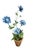 Charming Faux Blue Botanical Study in Terracotta Pot For Sale - Image 4 of 7