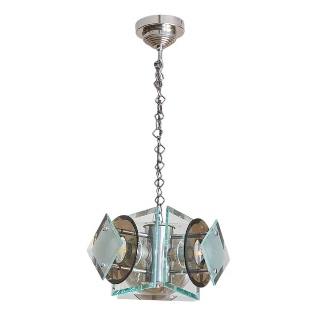 Italian Glass Chandelier by Antonio Lupi for Lupi Cristal Luxor, 1970s For Sale