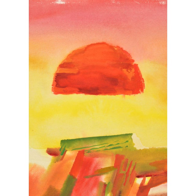Postmodern Malda Muizule, Changed World, 1980, Watercolor For Sale - Image 3 of 8