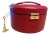 Vintage Wolf Leather Jewelry Box, Pebbled Red, Brand New - Never Used, Lock & Key, Mirror For Sale