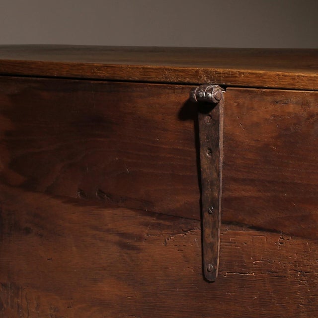 German Handcrafted Oak Chest with Rustic Carvings For Sale - Image 14 of 17