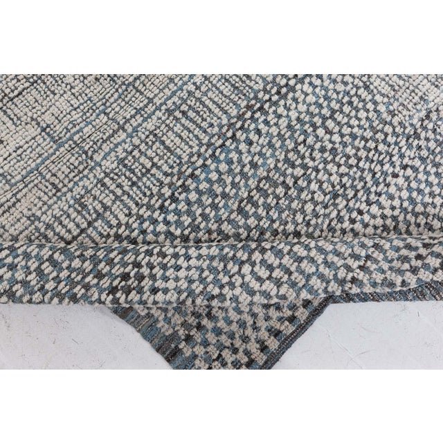 Textile Modern Moroccan High-Low Wool Rug with Abstract Grid Design by Doris Leslie Blau For Sale - Image 7 of 8