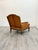 Beautiful leather chair with matching ottoman in good vintage condition