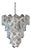 Italian Murano Chandelier Lamp Vistosi – 50 Clean and White Lattimio Glasses For Sale