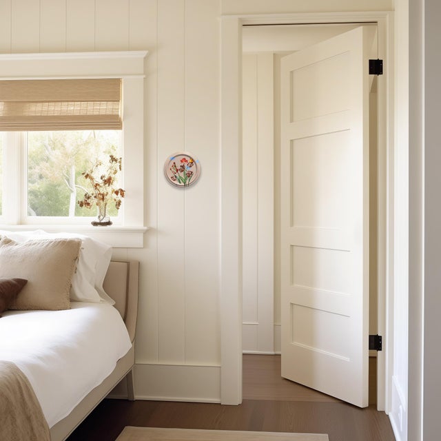 Tan A Duck Flying Above the Clouds - Floral Surrealist Art on Canvas Original Artwork by Carlos Gamez De Francisco For Sale - Image 8 of 9