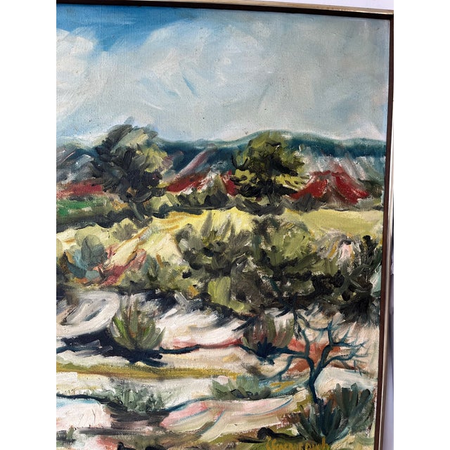 1990s 1990s Scarborough Acrylic on Canvas Painting of a Boy in the Country For Sale - Image 5 of 11