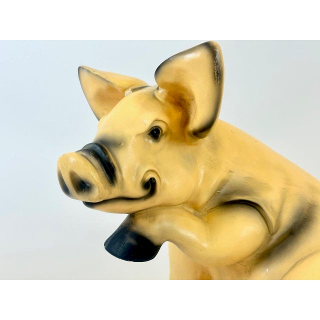 1980s Large Vintage Resin Garden Pig Figure, 1980s For Sale - Image 5 of 14
