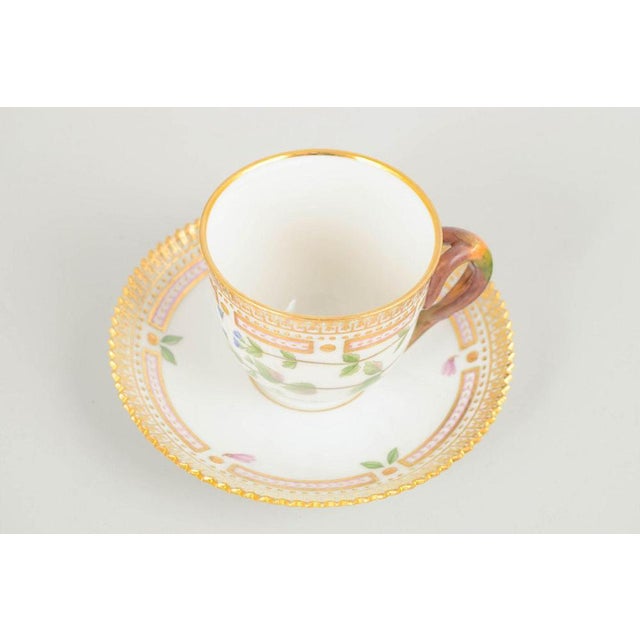 Royal copenhagen flora danica demitasse cup with saucer, 1960s elegant demitasse cup with matching saucer from the iconic...