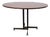 Round Table with Metal Frame and Wooden Top, 1950s For Sale