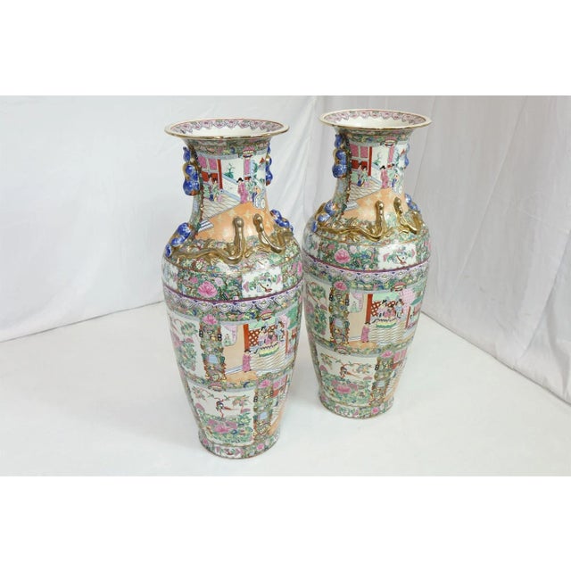 Late 19th Century Famille Rose Chinese Vase - A Pair For Sale - Image 6 of 13