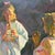 A large scale delightful rendition of family of figures in a romantic garden. A light-filled impressionist rendering of a...
