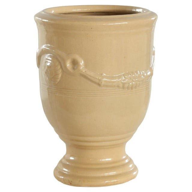 Ceramic Anduze Pot in Cream Yellow, 1940s For Sale - Image 7 of 7