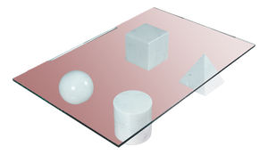 Metafora Coffee Table in White Marble by Massimo & Lella Vignelli for Casigliani