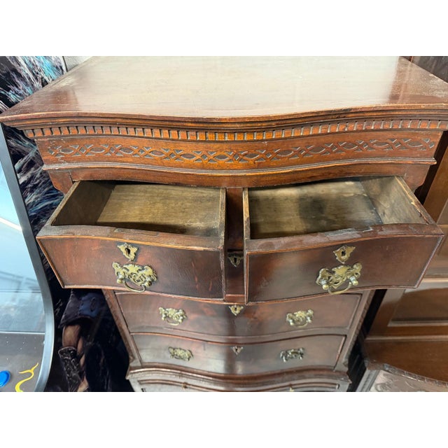 Vintage Mahogany Chest on Chest, 1920s For Sale - Image 9 of 15