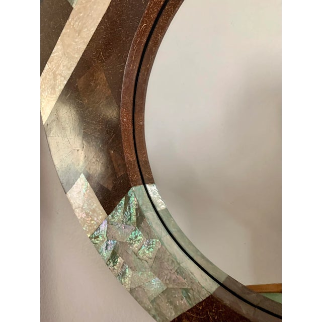 Reduced Modern Stone Round Wall Mirror - Shawna Stoney For Sale In Palm Springs - Image 6 of 11
