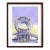 Giant Donut in Inglewood (Blue) - Framed Original Purple Pop Art Mixed Media Work on Paper by Fabio Coruzzi For Sale