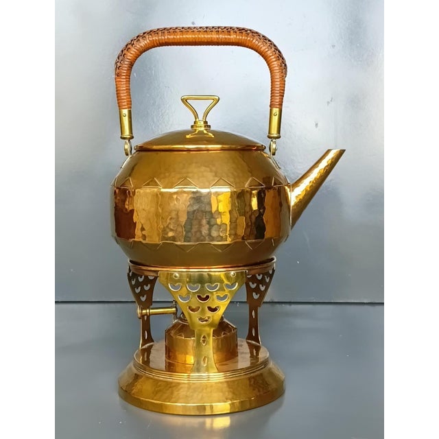 1900s WMF Samovar Art Nouveau Jugendstil Copper and Brass Liberty Style For Sale In Miami - Image 6 of 14