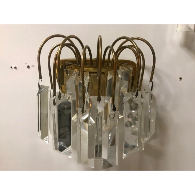 Vintage Italian Crystal Prism Sconces, Set of 2 For Sale - Image 6 of 6