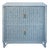 Abigail Two Drawer Light Blue Rattan Side Table For Sale