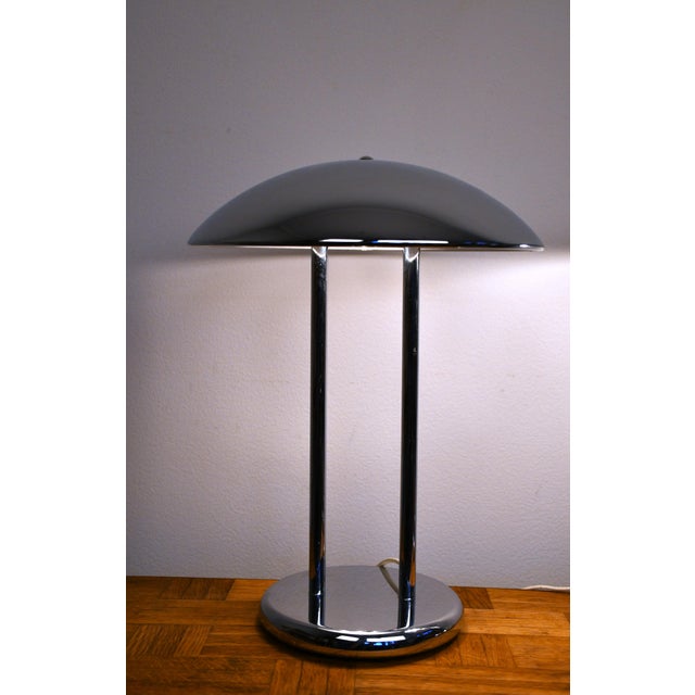 Vintage pair ikea chrome table lamps model "barad" by robert sonneman, 1992s ikea catalogue. fine vintage pair of art deco...