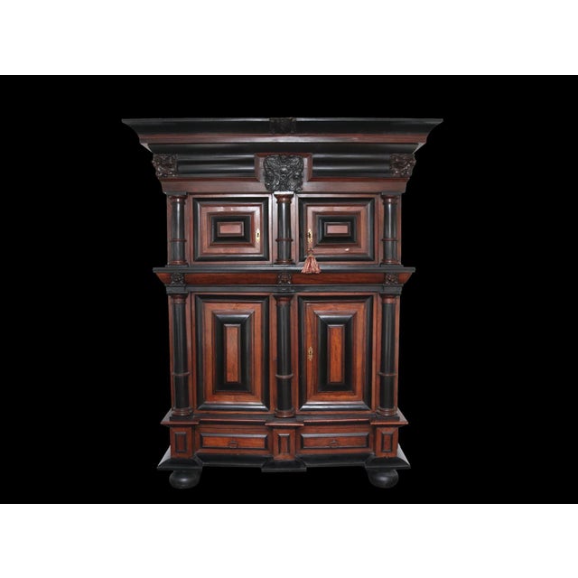 Baroque 17th Century Dutch Baroque Revival Kussenkast Armoire Cabinet For Sale - Image 3 of 11
