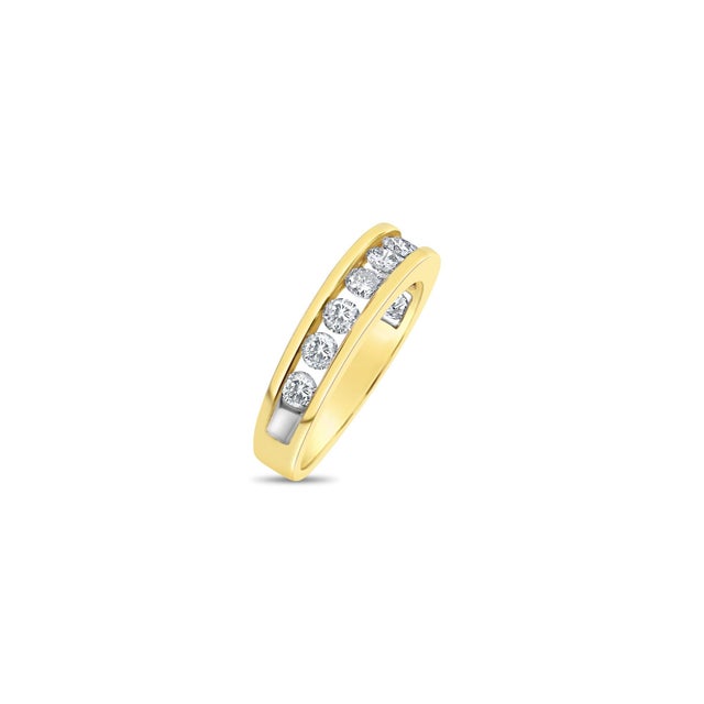 Contemporary 5MM Channel Set Diamond Wedding Band, Size 7.25 For Sale - Image 3 of 5