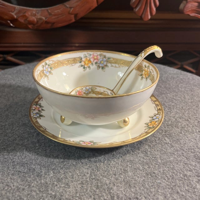 Antique Nippon 3-Piece Mayo Set For Sale - Image 9 of 9